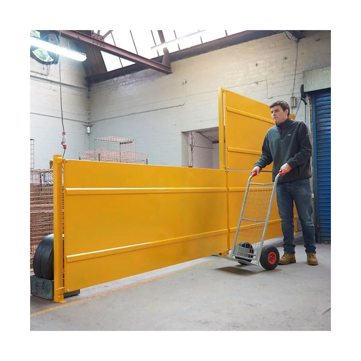 Warehouse Steel Panel Partition Barrier System 1
