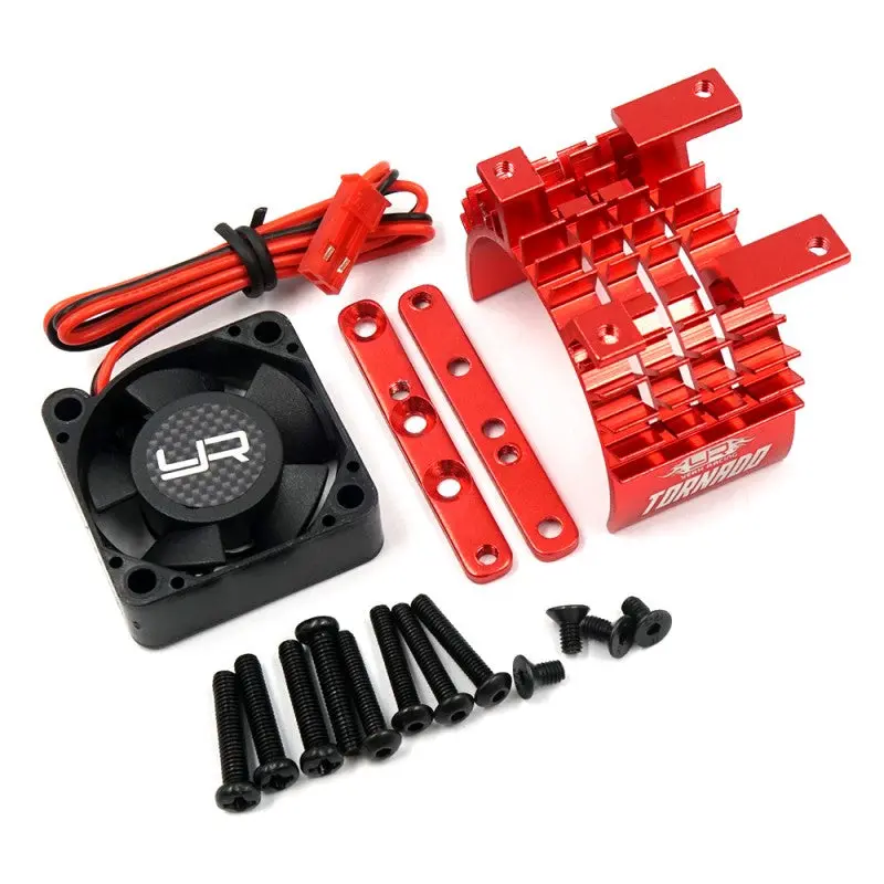 Yeah Racing Aluminum 540 & 550 Motor Heat Sink W/Tornado High Speed Fan (Red) (Ya-0653Rd) 1
