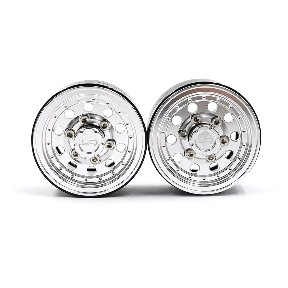 Yeah Racing 1.55 Aluminum Cnc 10 Spoke Beadlock Rims 2Pcs (Wl-0177Sv) 1