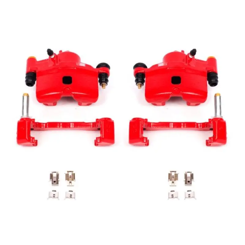 Power Stop Red Caliper Kit With Brackets – Front Pair For 1990–2000 Honda Civic 1