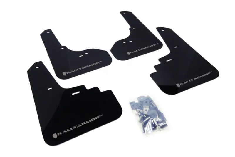 Rally Armor Black Mud Flaps With Silver Logo For 2005–2009 Subaru Legacy Gt & Outback (Ur Series) 1