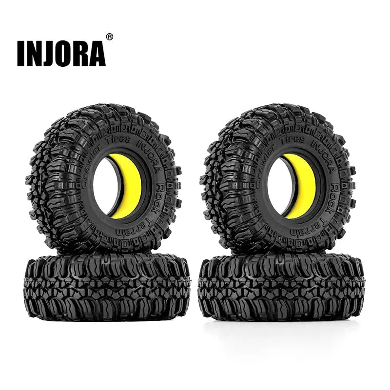 Injora 1.0" 56*22Mm Tires & Silicone Rubber Inserts Combo (4) (T1005) 1