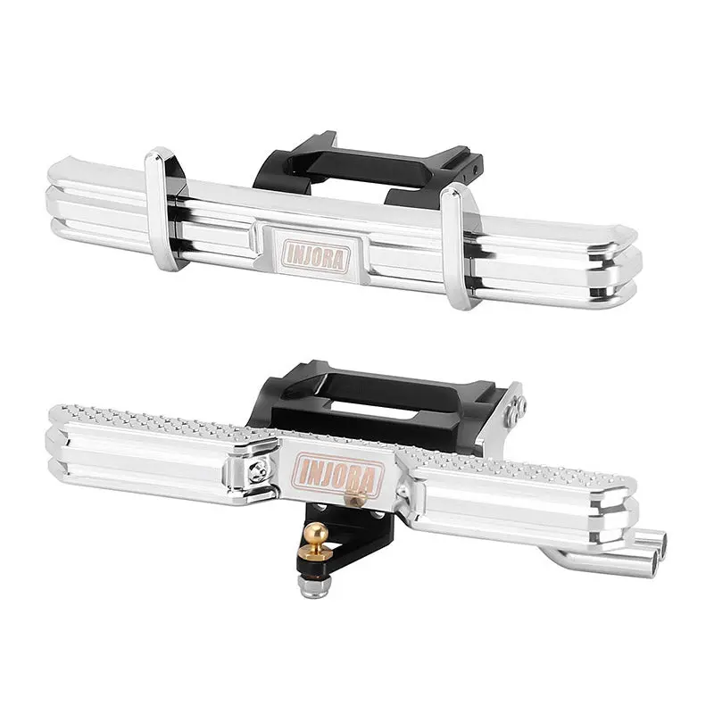 Injora Cnc Aluminum Front Rear Bumper With Dual Exhaust For 1/18 Trx4m High Trail F150 (4M-95Fr) 1