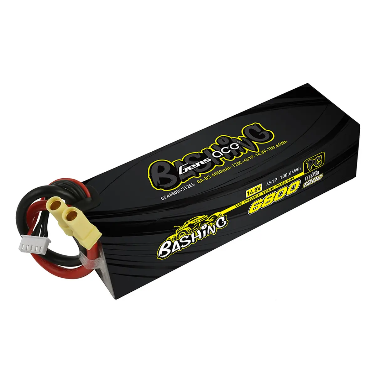 Gens Ace Bashing Series 6800Mah 14.8V 120C 4S1p Lipo Battery Pack With Ec5 Plug (Gea68004s12e5) 1
