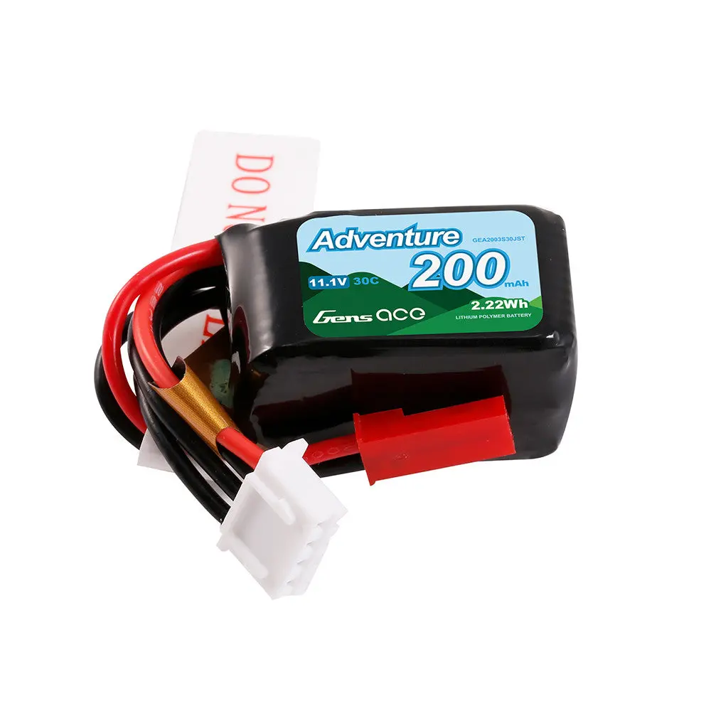 Gens Ace 200Mah 3S 11.1V 30C Lipo Battery Pack With Jst Plug 1