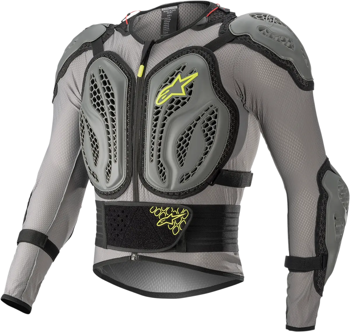 Alpinestars Bionic Action Jacket – Gray/Yellow, Medium (Style #6506818-9355-M) 1