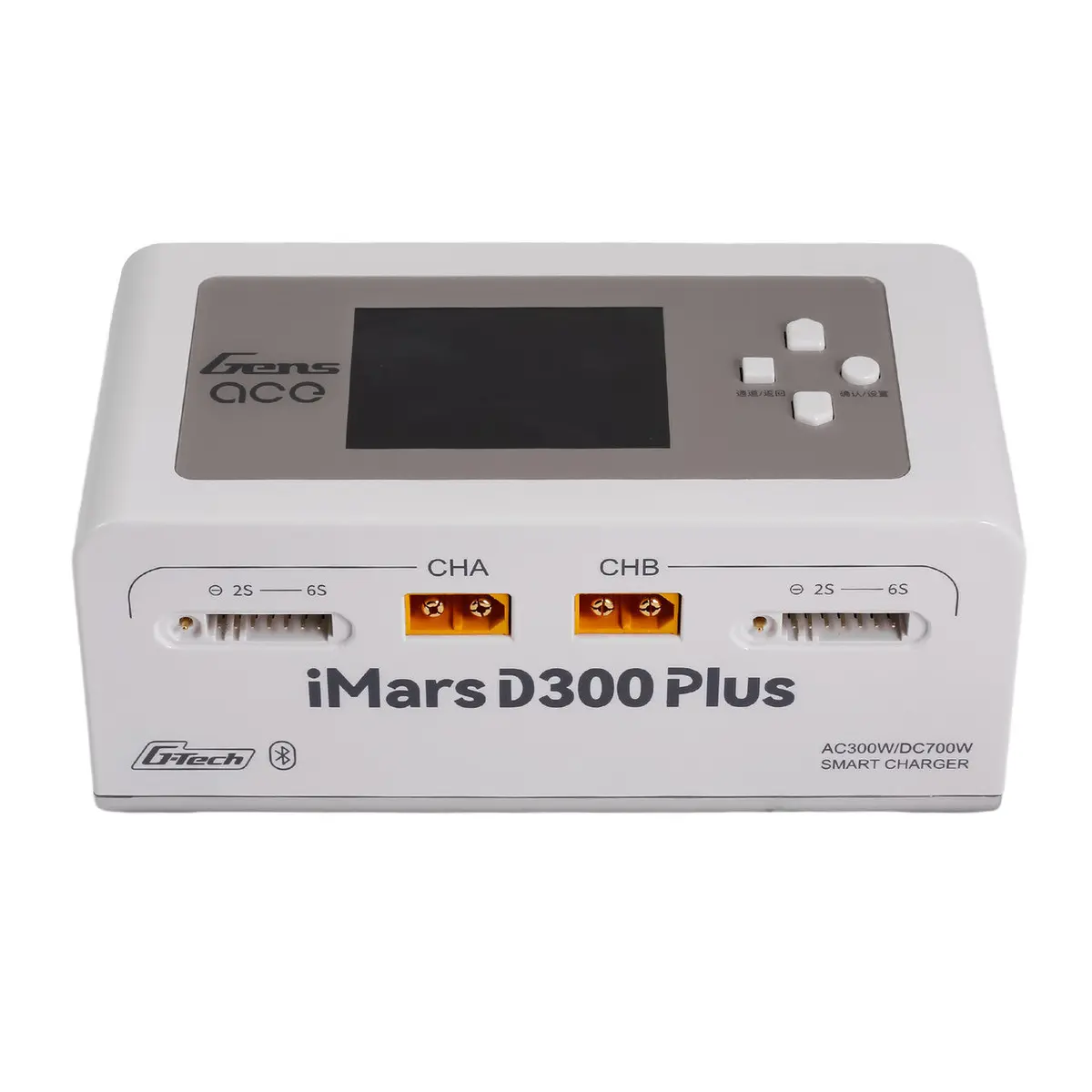 Gens Ace Imars D300 Plus Smart Charger | Bluetooth App Control | G-Tech | Dual-Channel | White 1