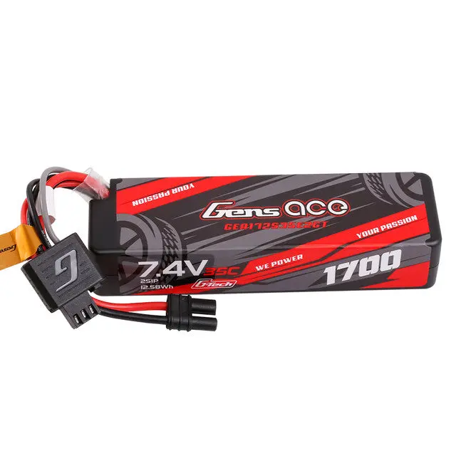 Gens Ace 1700Mah 2S 35C 7.4V G-Tech Hardcase Lipo Battery With Iec2 1