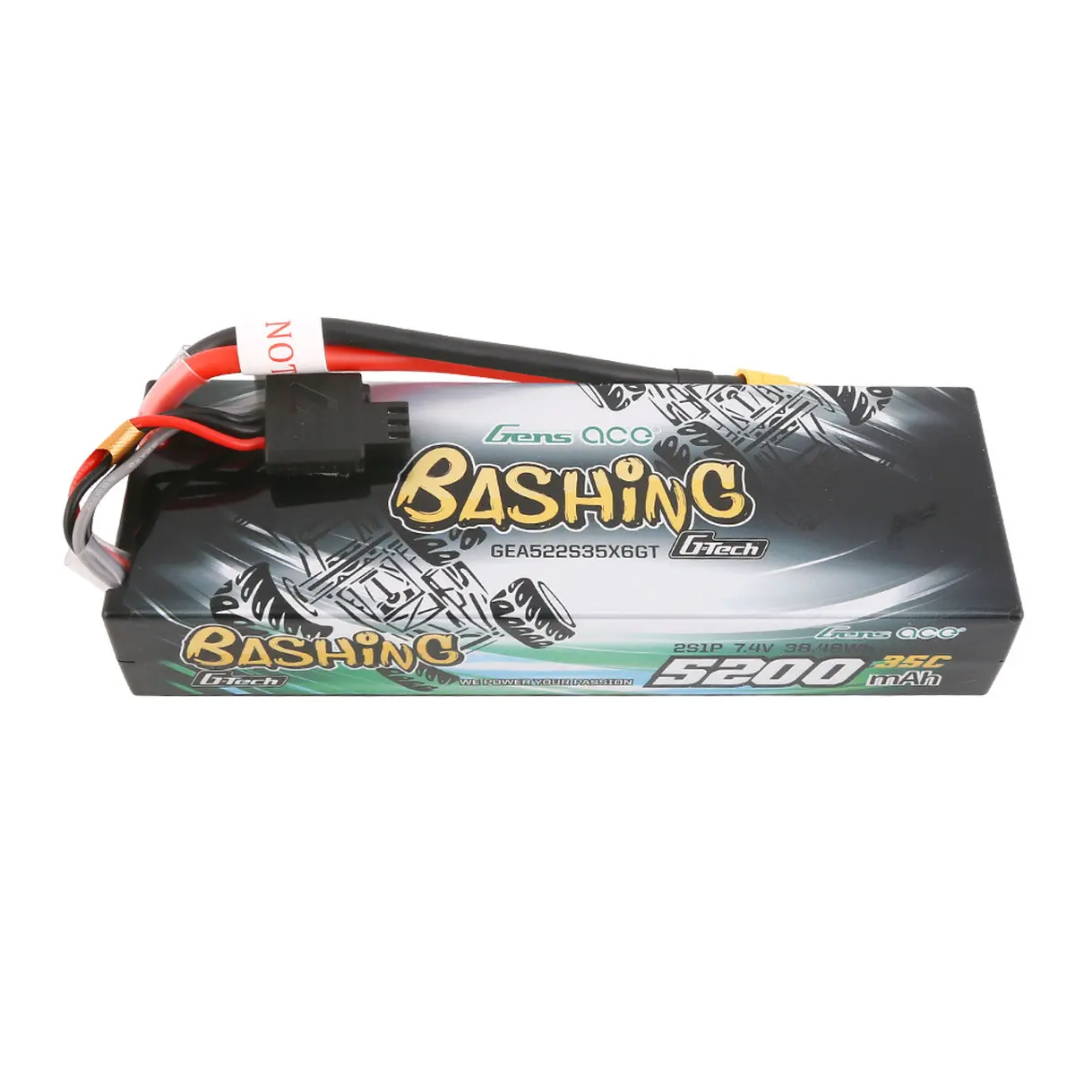 Gens Ace G-Tech Bashing Series 5200Mah 7.4V 2S1p 35C Car Lipo Battery Pack Hardcase 24# With Xt60 Plug 1