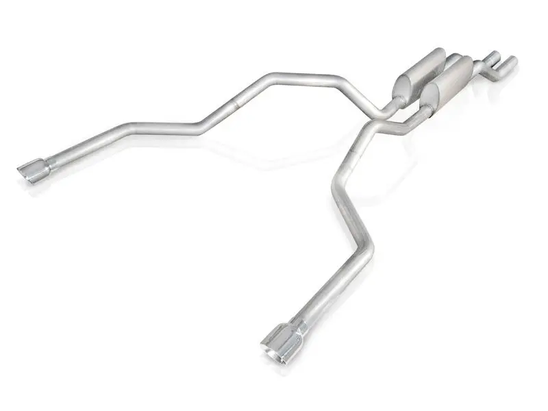Stainless Works Cat-Back Exhaust System For 2004–2008 Ford F-150 5.4L – 2.5-Inch Chambered Mufflers, Under-Bumper Exit 1