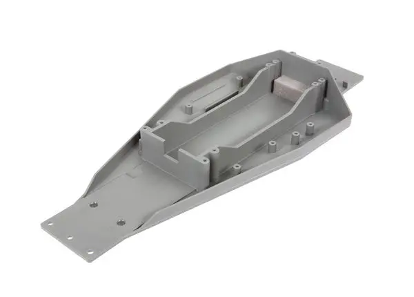Traxxas Lower Chassis (Gray) (166Mm Long Battery Compartment) (Fits Both Flat And Hump Style Battery Packs) (3728A) 1