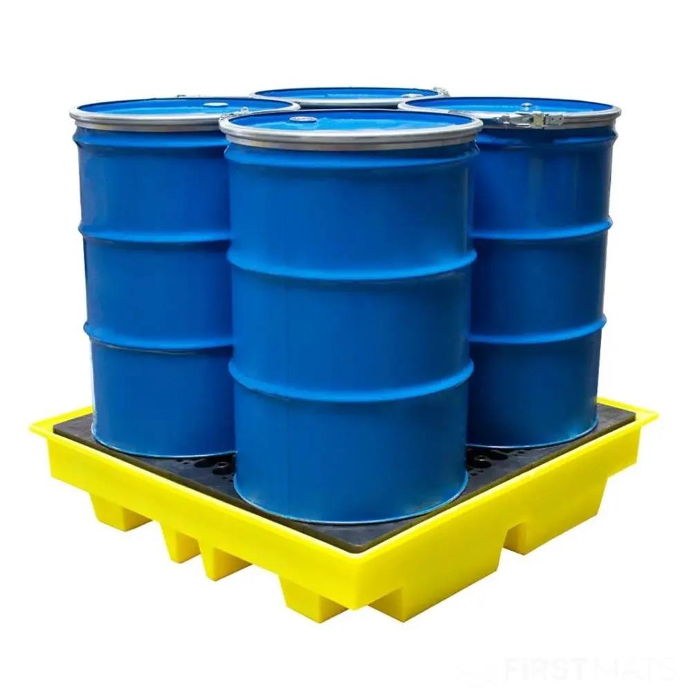 4-Drum Low-Profile Bunded Spill Pallet 1