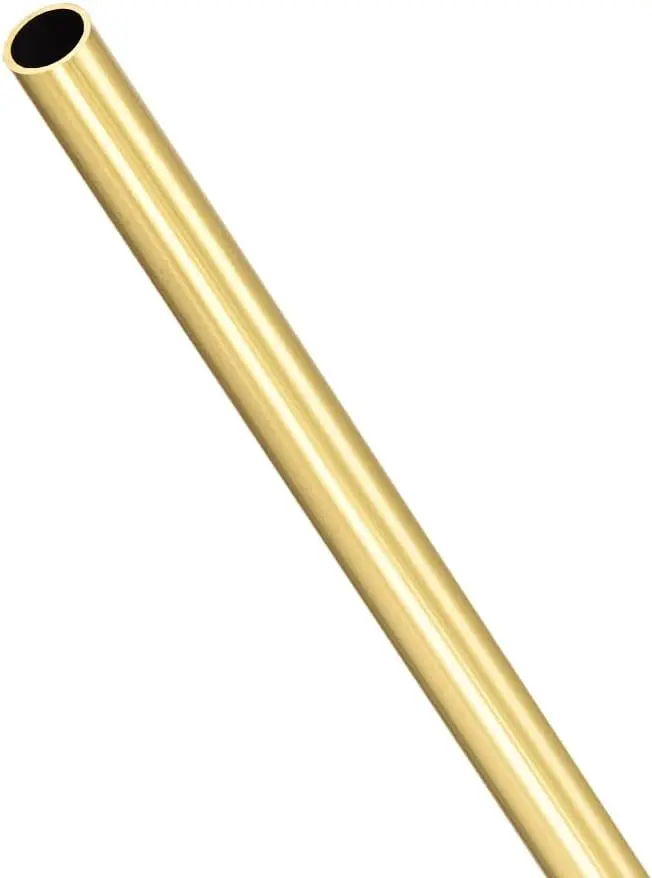Brass Round Tube, 300Mm Length 6Mm Od 0.5Mm Wall Thickness 1
