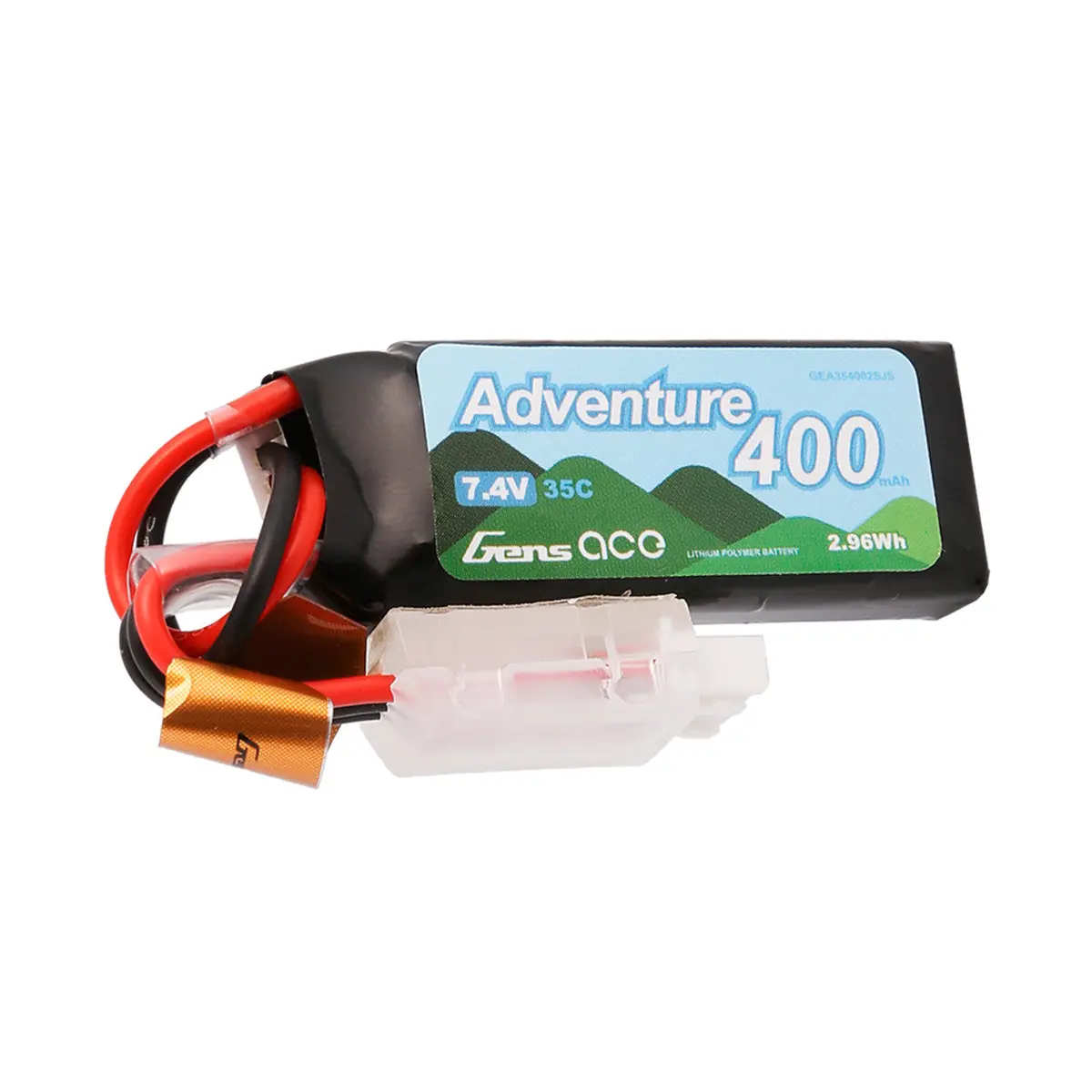 Gens Ace 400Mah 2S 7.4V 35C Adventure Series Lipo Battery Pack With Jst 1