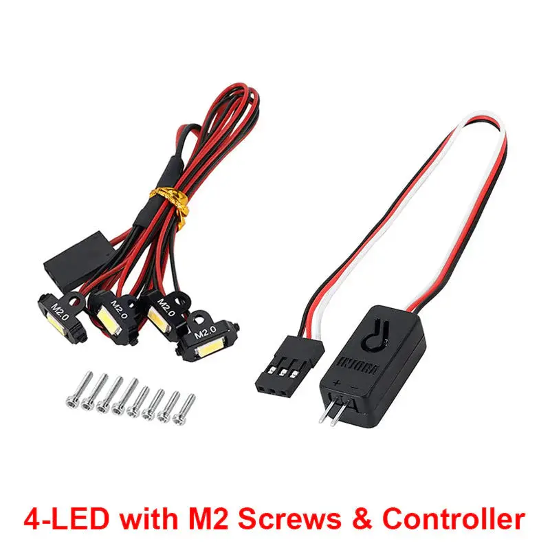 Injora: Rock Lights Kit With Controller For 1/18 1/24 Rc Crawler 1