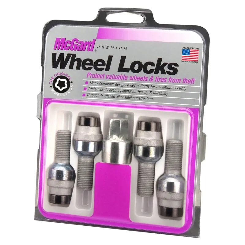 Mcgard Black Wheel Lock Bolt Set (4-Pack): Radius Seat, M14×1.5, 17Mm Hex, 28.2Mm Shank 1