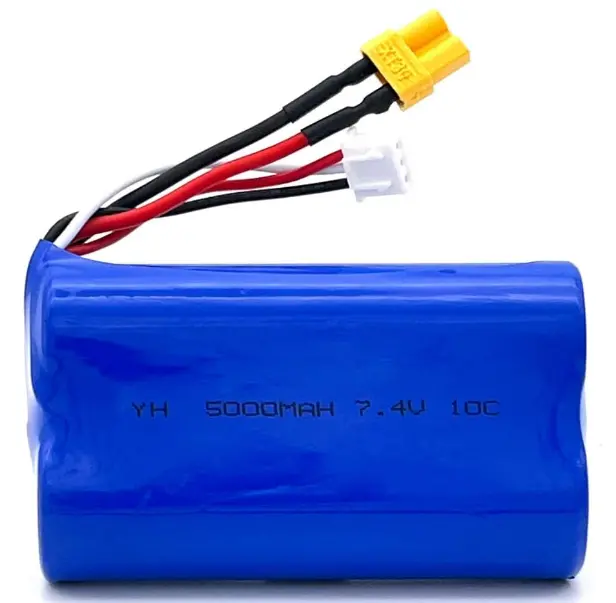 7.4V 5000Mah 2S Xt30 Jst-Xh Plug Li-Ion Battery 1