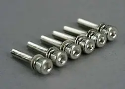 Traxxas Screws, 3X15mm Cap-Head Machine (Hex Drive) (With Split And Flat Washers) (6) (5142) 1