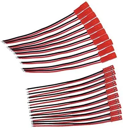 Eboot 20 Awg Jst Plug Connector 2 Pin Male Female Plug Connector Cable Wire For Led Lamp Strip Rc Toys Battery, 10 Pairs 1