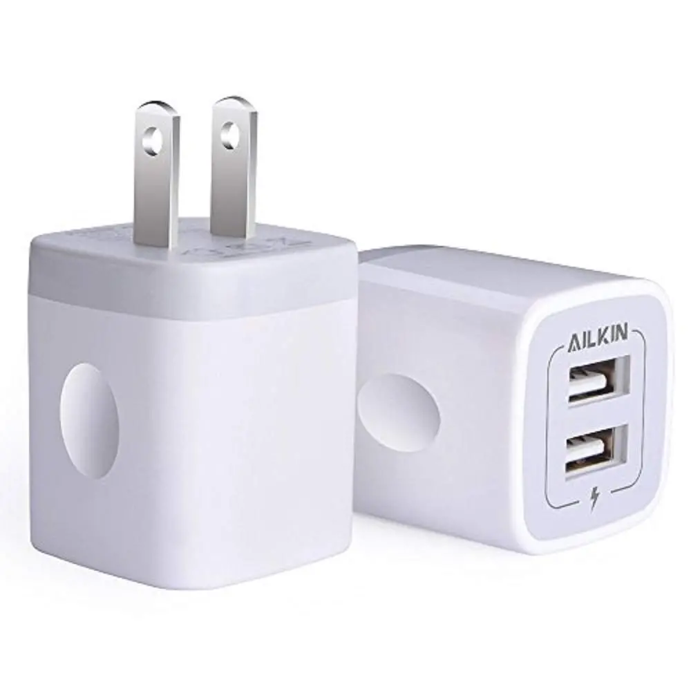 Usb Wall Charger 2.1Amp Dual Port Quick Charging Plug (1Pc) 1
