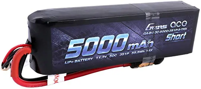 Gens Ace 5000Mah 11.1V 50C 3S1p Short-Size Lipo Battery Pack W/Xt60 1