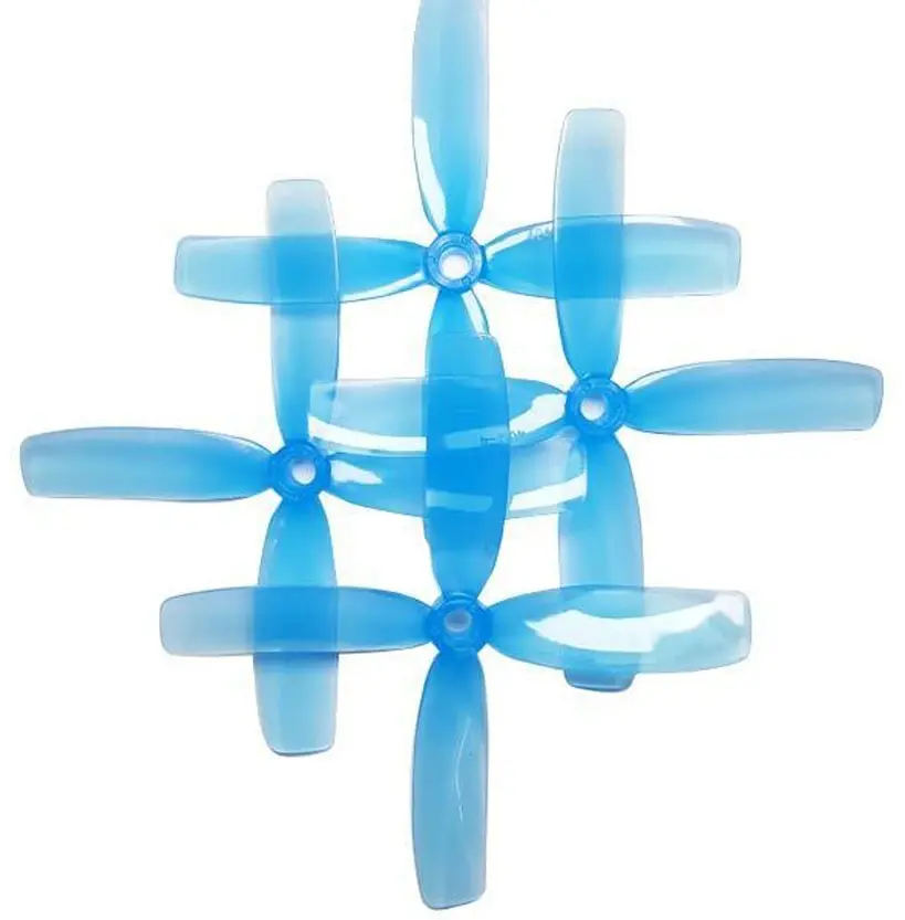 Team Racekraft 4040 Quad-Blade Propeller - Clear Blue (2Cw - 2Ccw) 1
