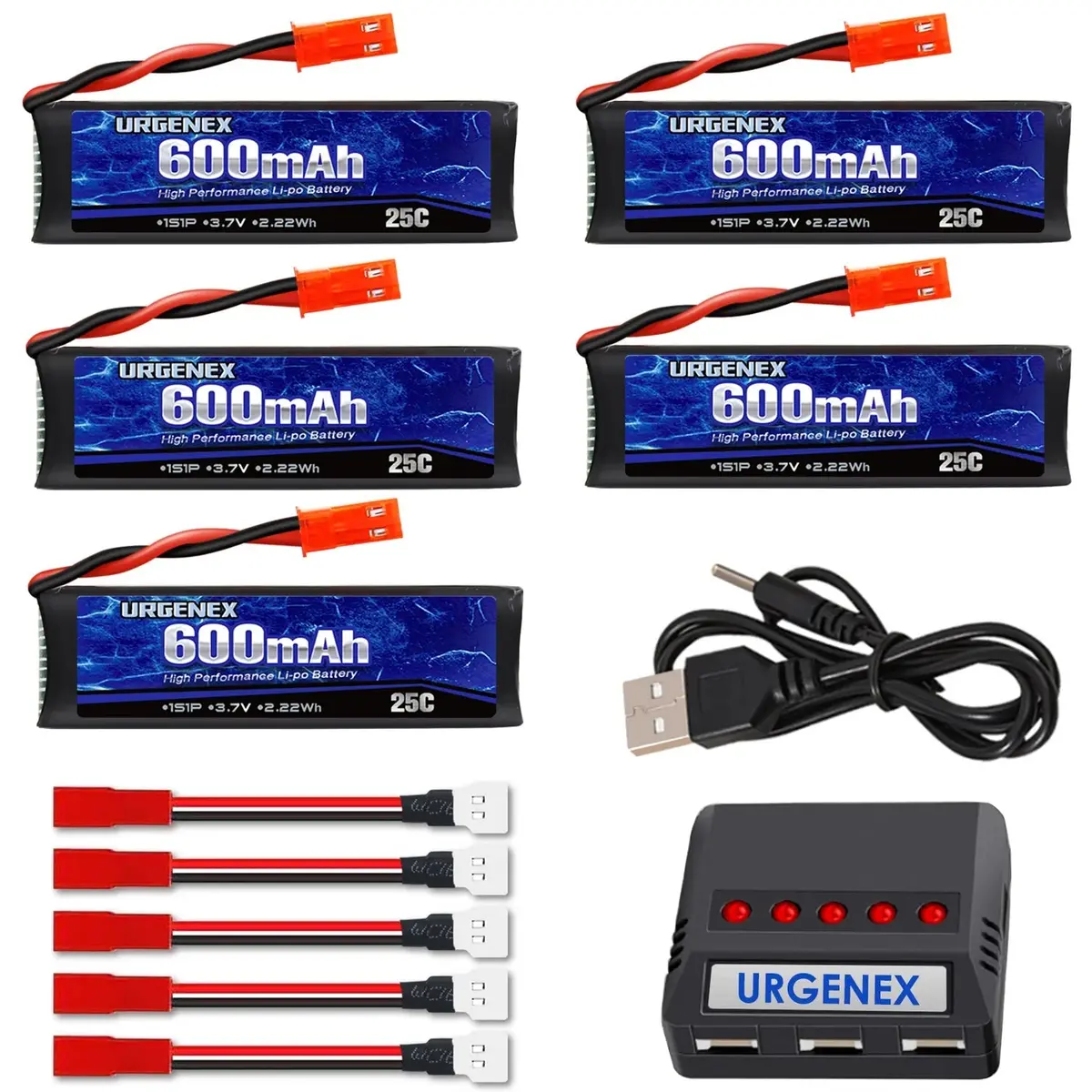 3.7V 600Mah Rc Drone Battery Charger With Jst Plug For (X002tq6xzp) 1