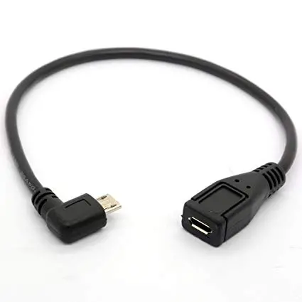 Right Angled Micro Usb 5 Pin Male To Female 25Cm 1