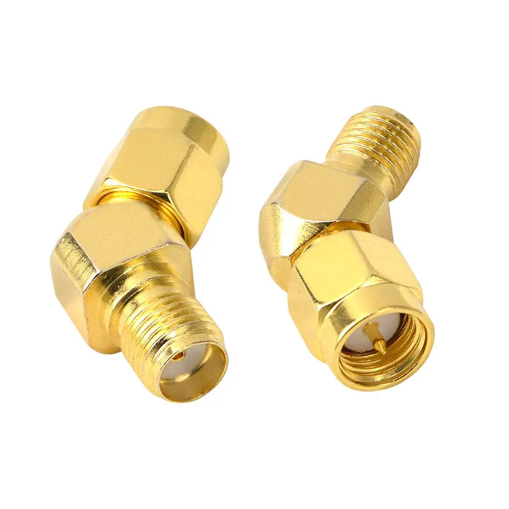 Single Sma 45° Angle Male To Female Antenna Adapter 1
