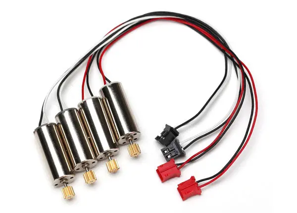 Traxxas Latrax: Motor, Clockwise (High Output, Red Connector) (2) / Motor, Counter-Clockwise (High Output, Black Connector) (2) (6634) 1