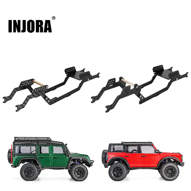 Injora Lcg Carbon Fiber Chassis Kit Frame Girder For 1/18 Trx4m (4M-32) 1