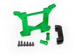 Traxxas Shock Tower, Rear, 7075-T6 Aluminum (Green-Anodized) (1)/ Body Mount Bracket (1) (6738G) 1