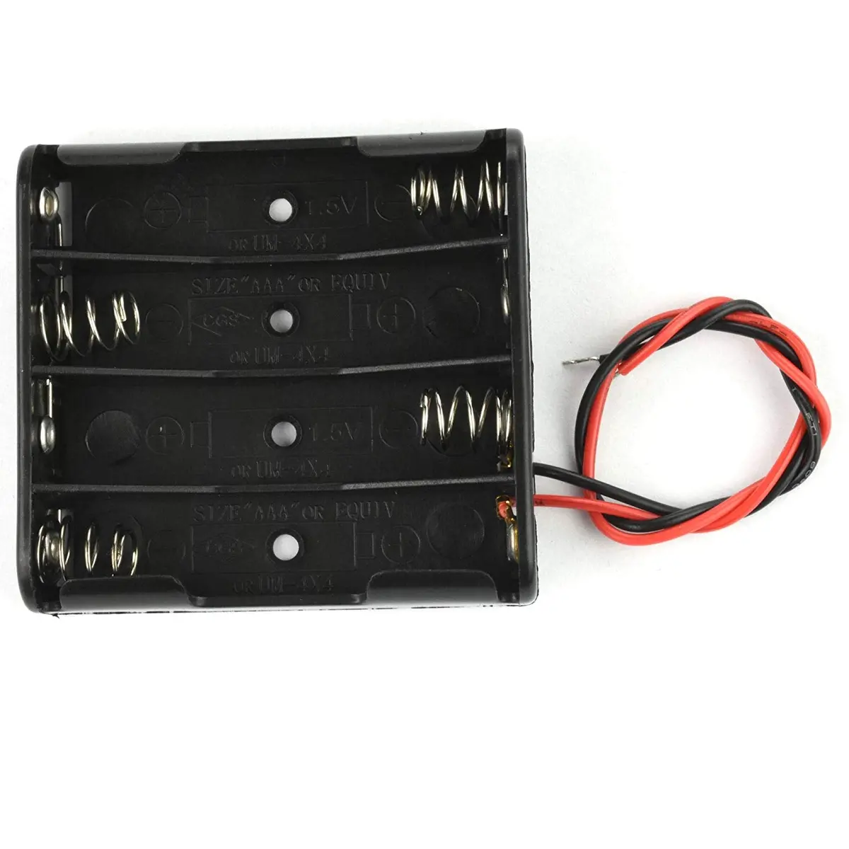 Aaa X4 Battery Holder Box W/Pigtail Leads 1