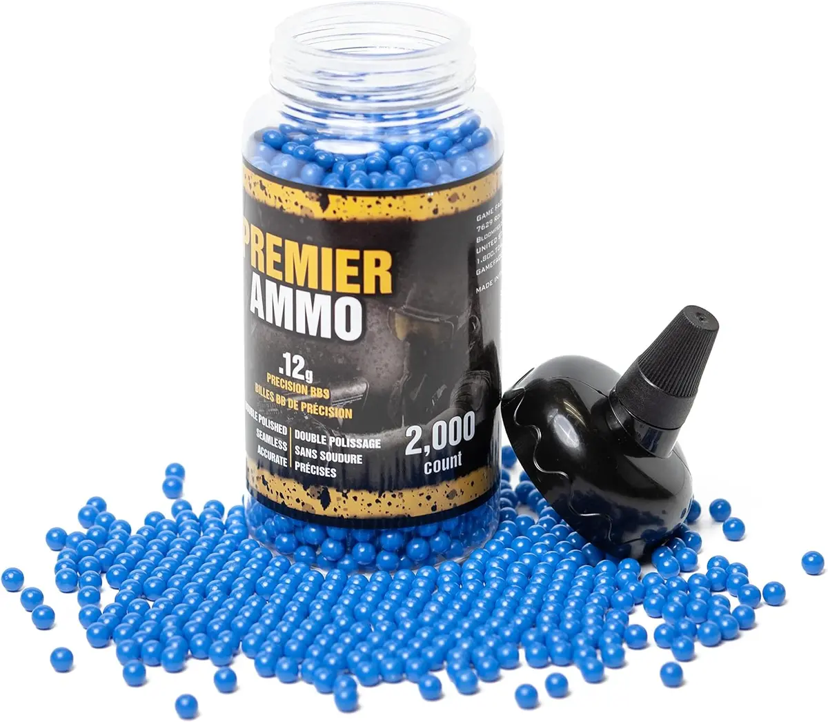 Airsoft Bbs 0.12G 6Mm 2000 Rounds With An Resealable Plastic Bottle& An Easy-Pour Spout,Yellow Airsoft Pellets 2