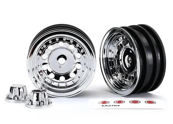 Traxxas Wheels, 1.9", Chrome (2)/ Center Caps (8175) 1