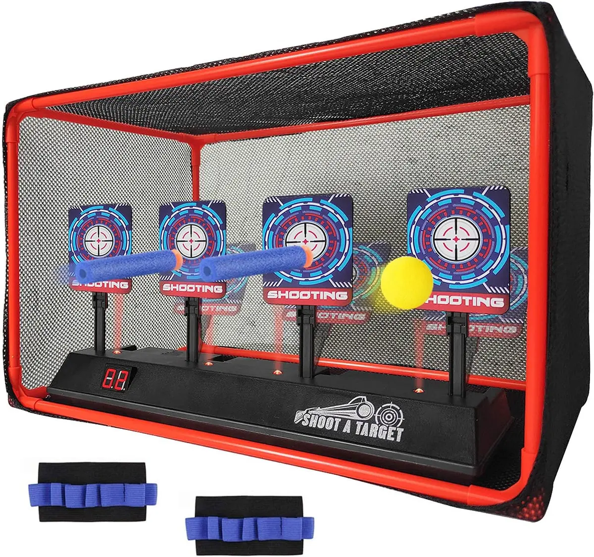 Electronic Auto Reset Digital Shooting Target With Net 1
