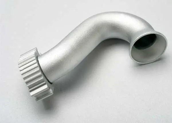 Traxxas Header, Exhaust (Tubular Aluminum, Silver-Anodized) (Trx® 2.5, 2.5R, 3.3) (5340) 1