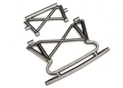 Traxxas Bumper, Front/ Bumper Support (Satin Black Chrome-Plated) (8535X) 1