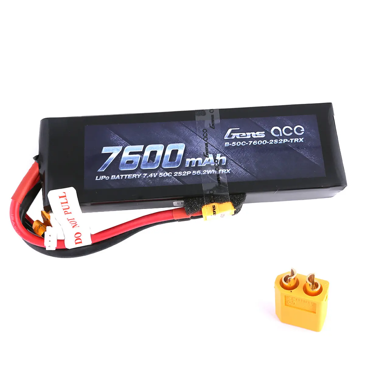 Gens Ace 7600Mah 7.4V 50C 2S2p Lipo Battery Pack With Xt60 Plug (Gea76002s50x6) 1
