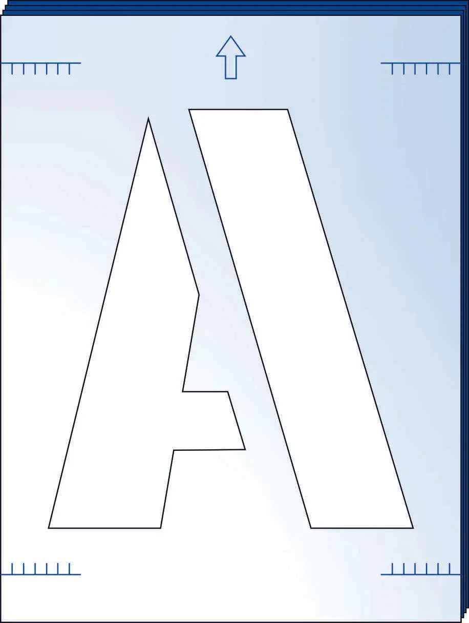 Industrial A To Z Large Letters Stencil Kits - 150Mm To 300Mm 1