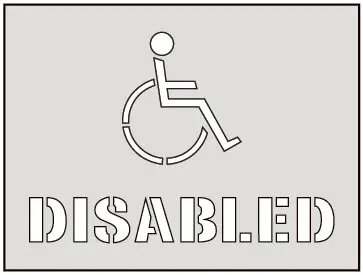Disabled Parking Industrial Floor Stencil 1