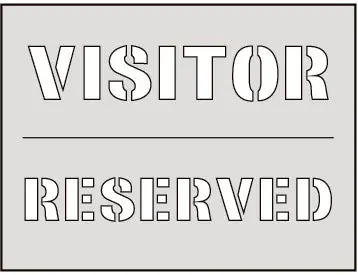 Visitor Reserved Road Marking Stencil 1