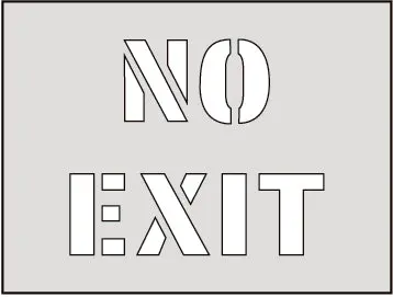 No Exit Floor Marking Spray Paint Stencil 1