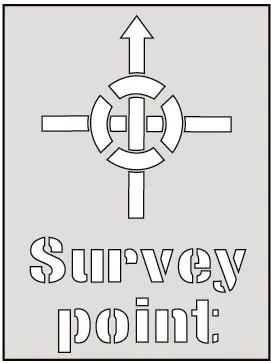Survey Point Floor Marking Stencil 1