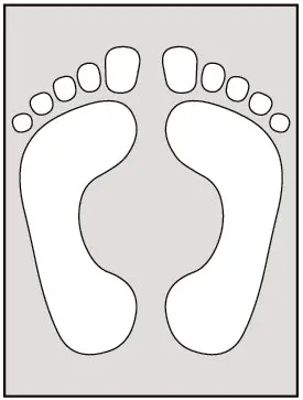 Feet Shape Floor Marking Spray Paint Stencil 1