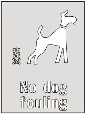 No Dog Fouling Industrial Floor Stencil 1