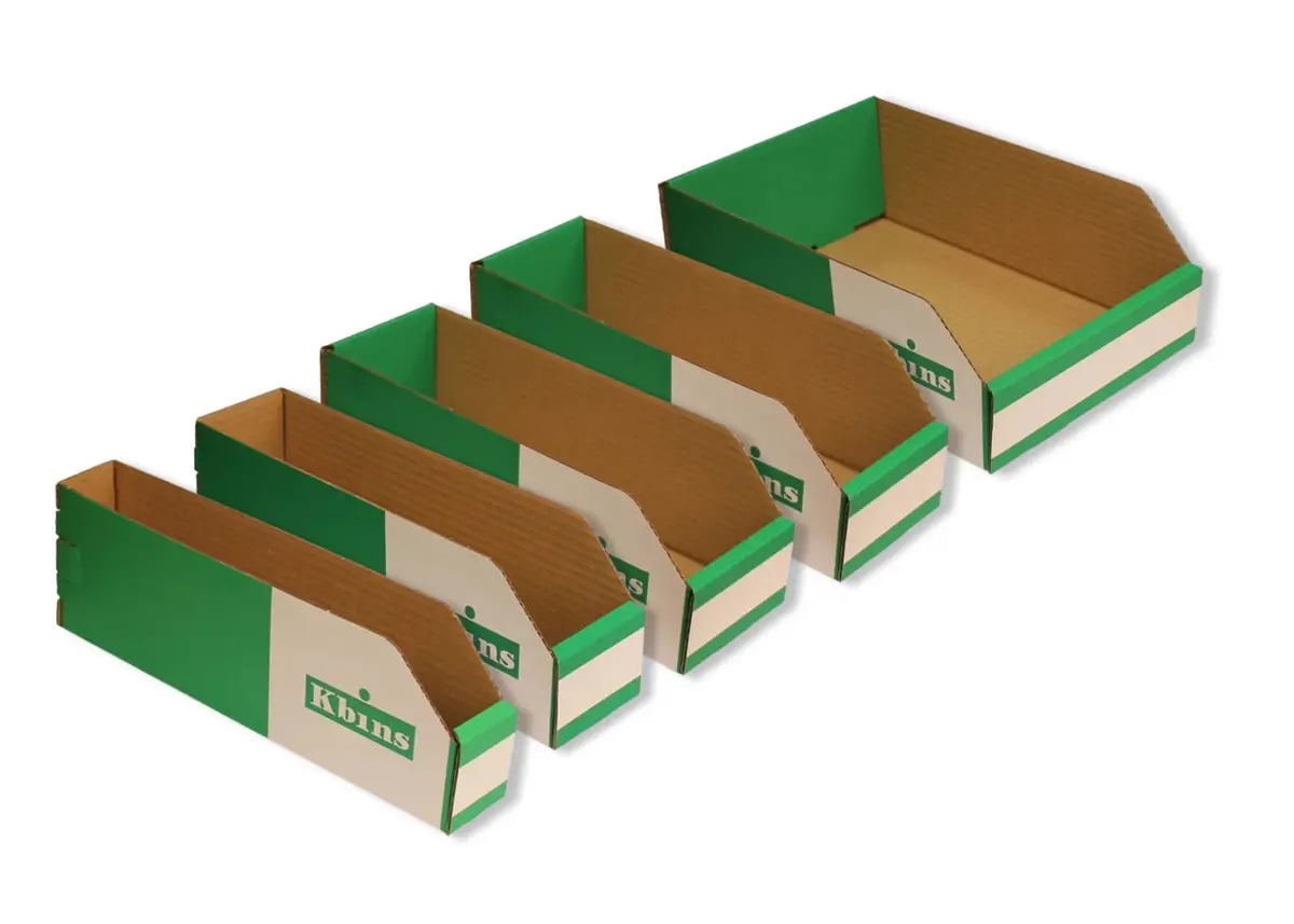 300Mm (L) X 100Mm (H) Cardboard Picking Bins (50 Pack) 1