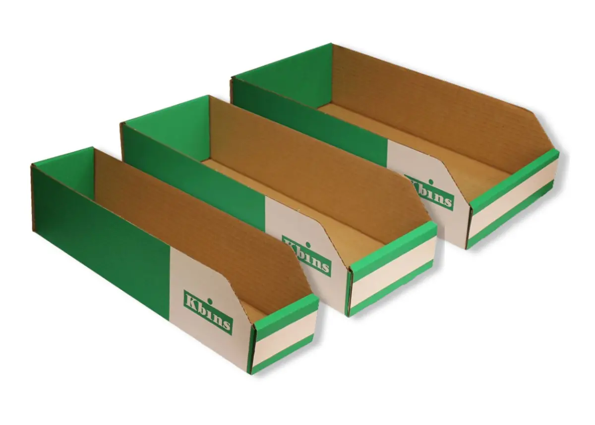 400Mm (L) X 100Mm (H) Cardboard Picking Bins (50 Pack) 1