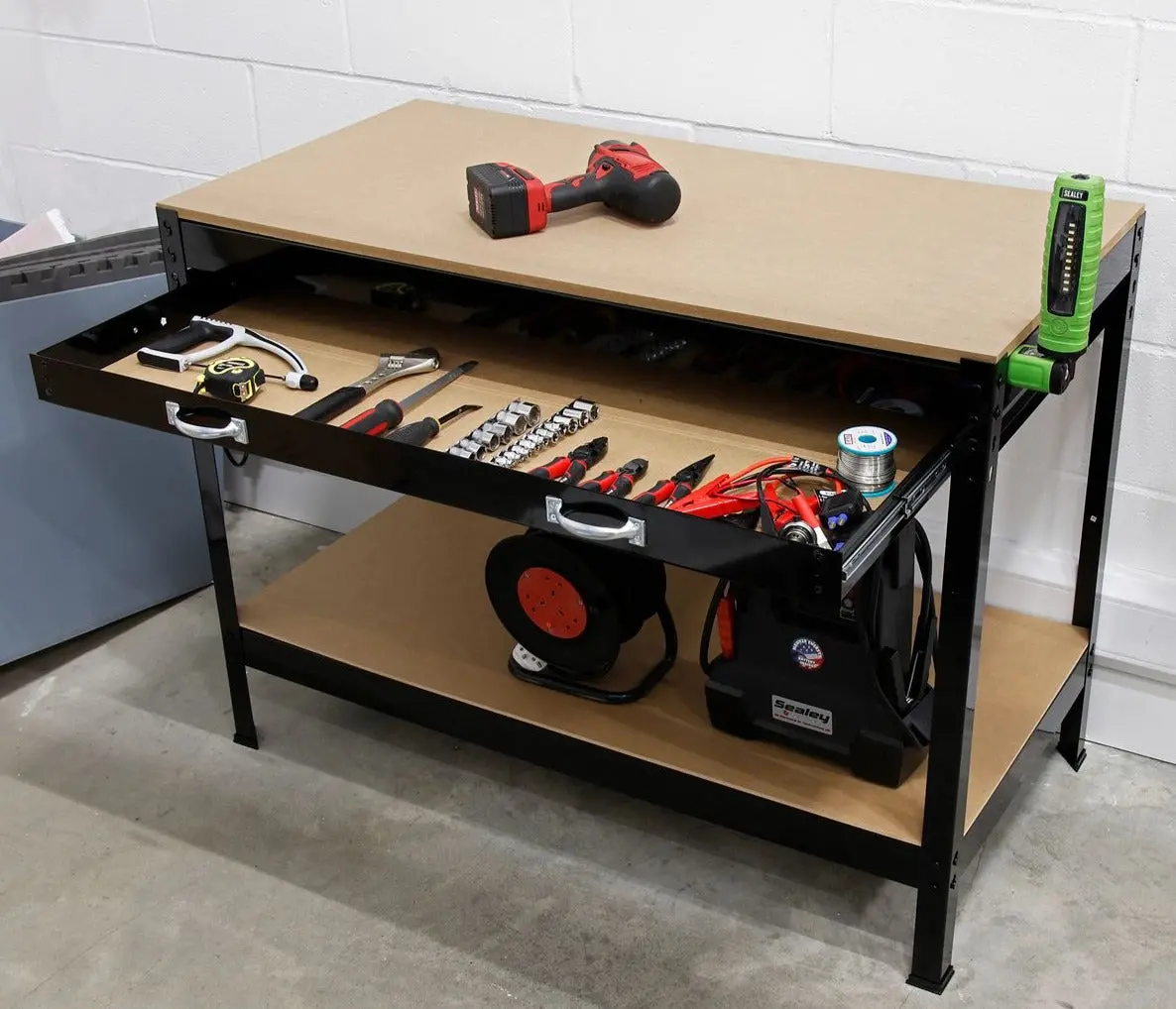 Heavy Duty Workbench With Sliding Drawer 1