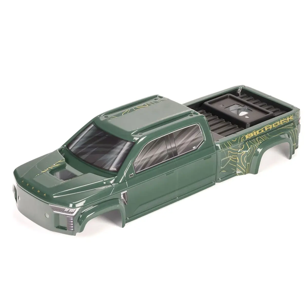 Big Rock Crew 4X4 Cab Clipless Painted Decaled Trimmed Body, Green 1